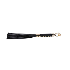 Enigma Gold Stud Handle Leather Flogger with Bell