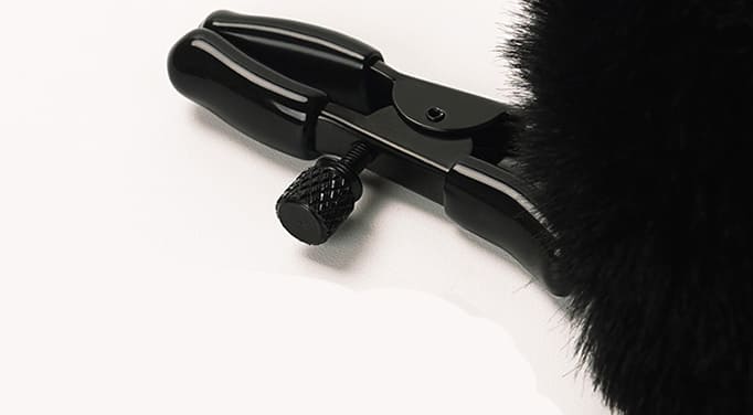 Black Furry-Ball Clamps