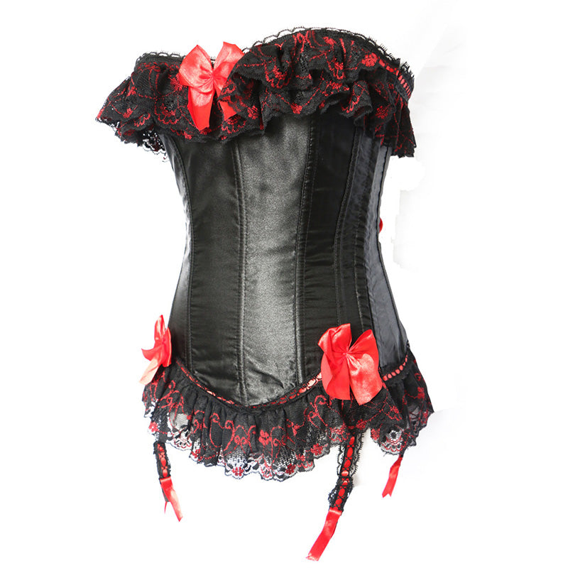 Palace Lace Bow Corset with Garter