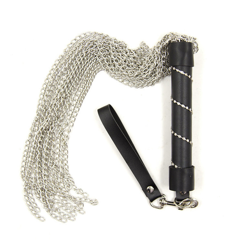 Leather Handle Iron Chain Flogger