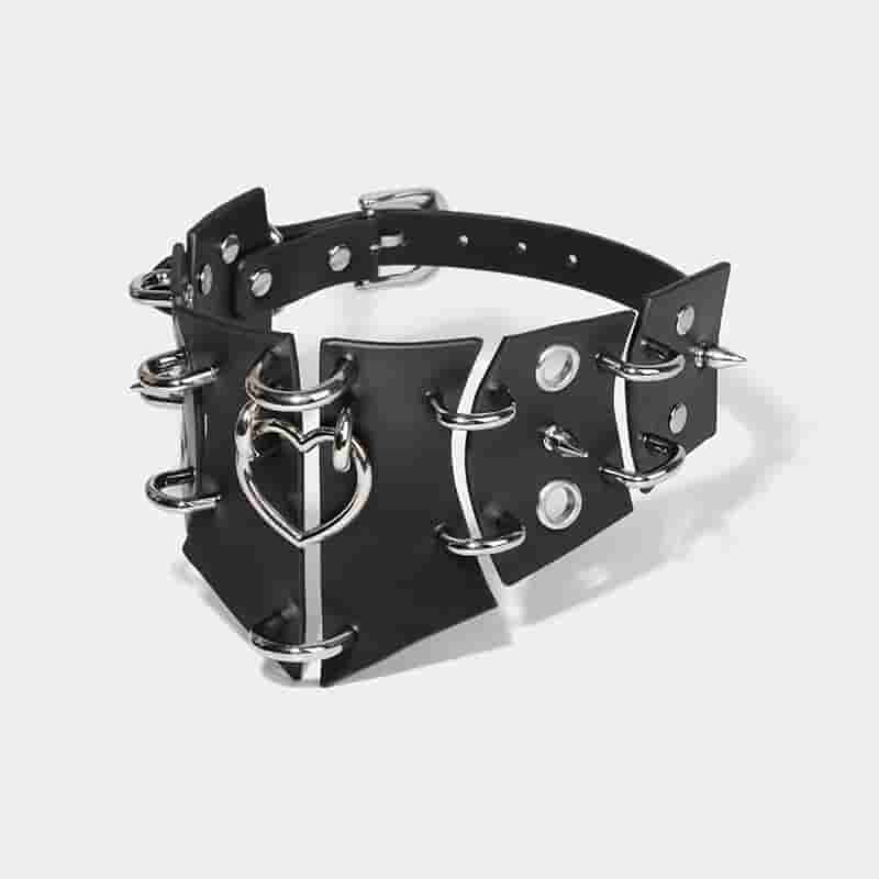 Punk Style Locking Ring Collar