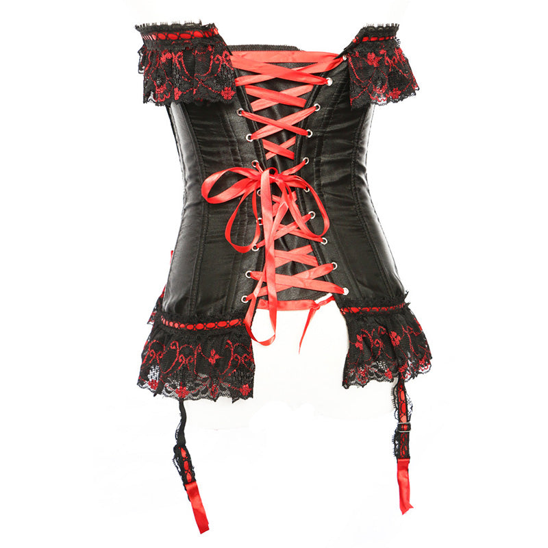 Palace Lace Bow Corset with Garter