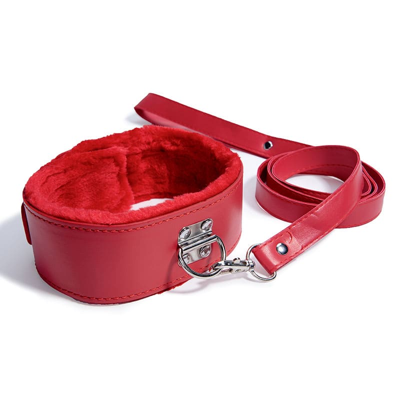 Kit de bondage en cuir rouge passionné