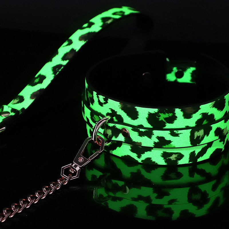 Leopard Print Glow-in-Dark Bondage Set