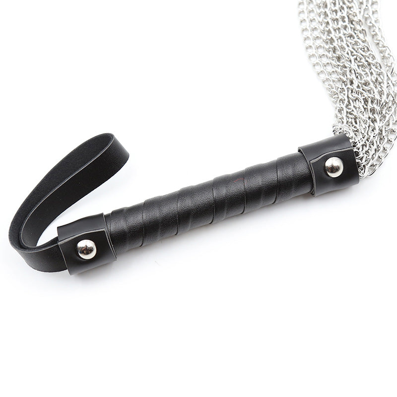 Leather Handle Iron Chain Flogger