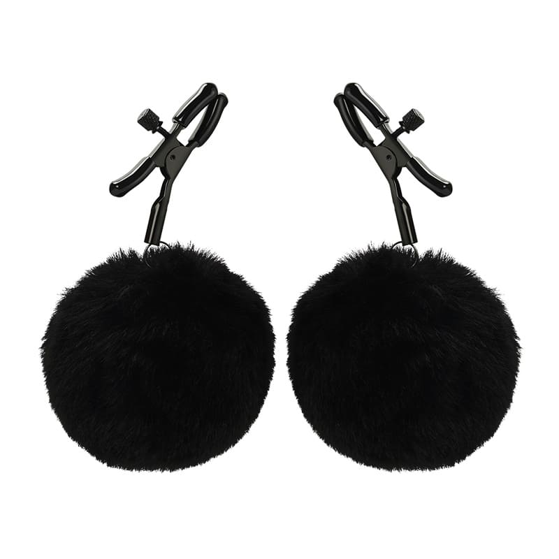 Black Furry-Ball Clamps