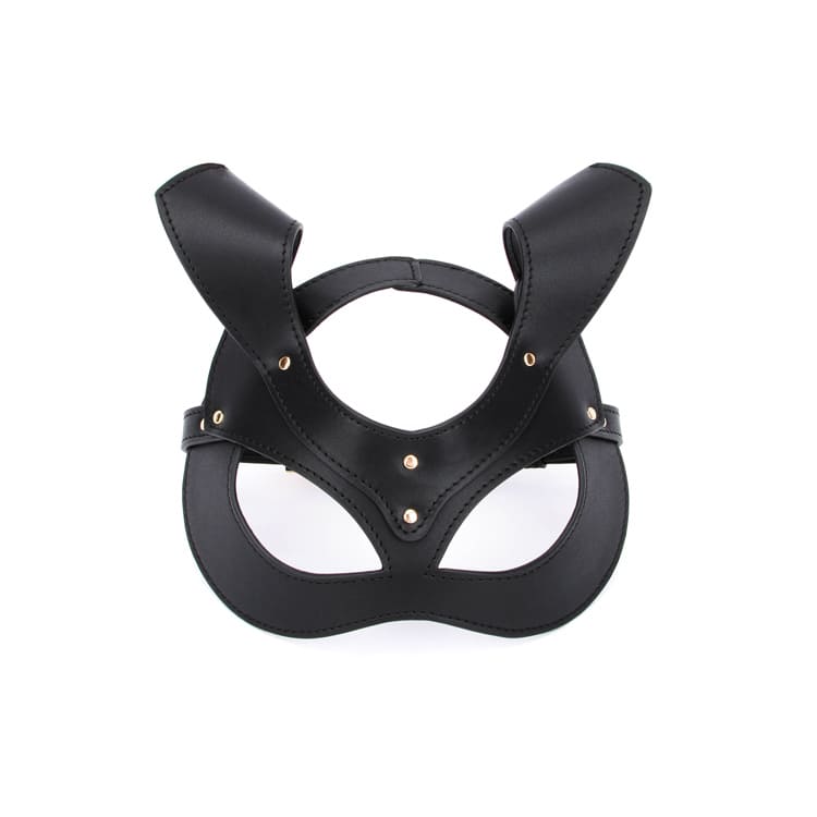 Masque de chat de reine en cuir de mascarade