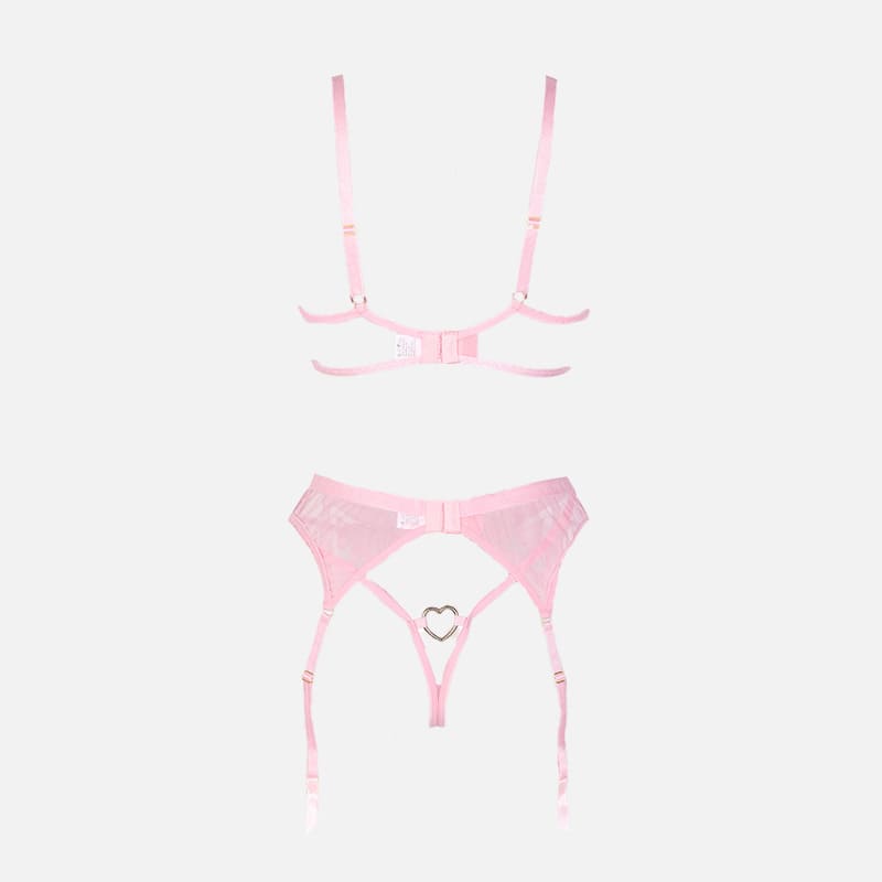 Sexy Hearts Pattern Lingerie Set