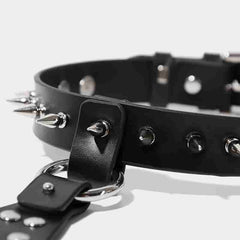 Rivet Necklace Collar with Tie