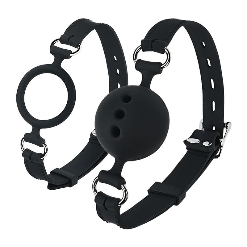 Silicone Ring Gag & Hollow Ball Gag