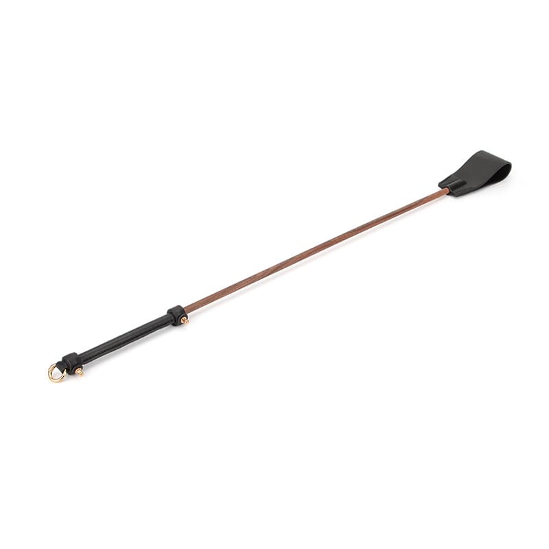 Premium Leather and Walnut Wood Spanking Pointer/Crop