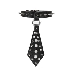 Rivet Necklace Collar with Tie