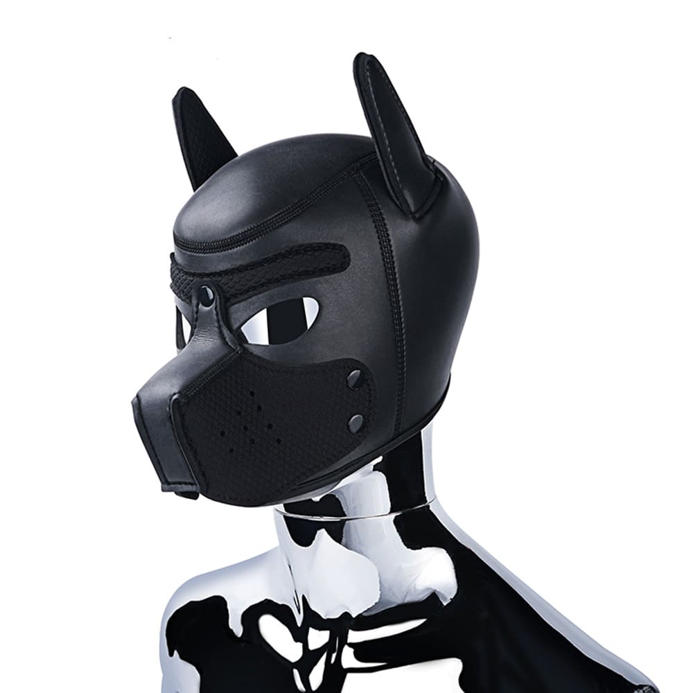 Erotic Doggy Roleplay Leather Hood Mask