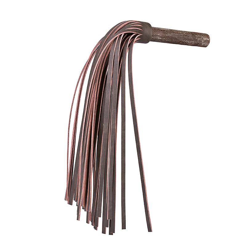 Flogger en cuir avec manche en bois vintage